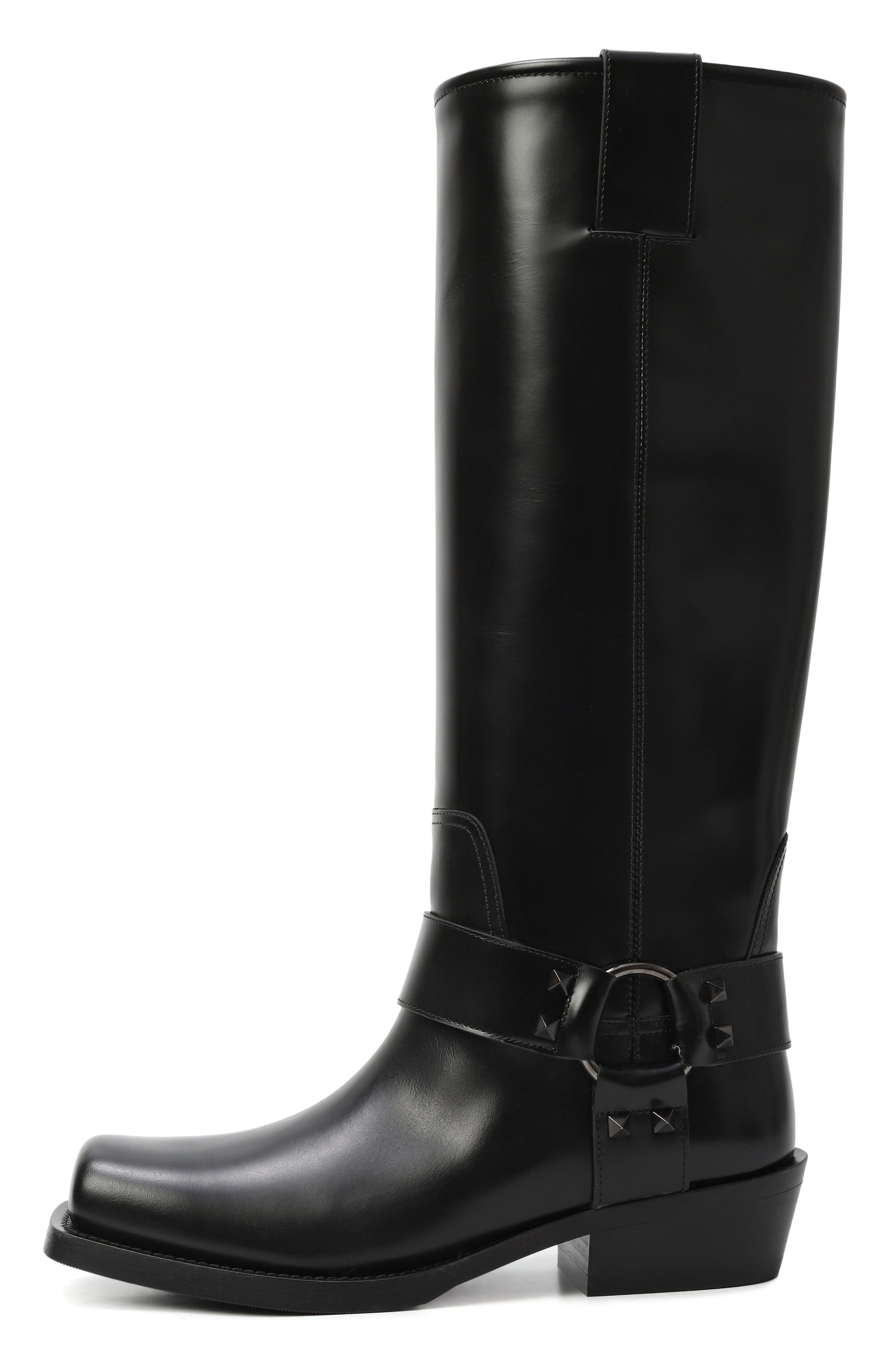 Кожаные сапоги rockstud VALENTINO черного цвета по цене 199500 руб., арт. 5W0S0KV3/NIB, фото 4 Кожаные сапоги rockstud VALENTINO, арт. 5W0S0KV3/NIB, фото 4