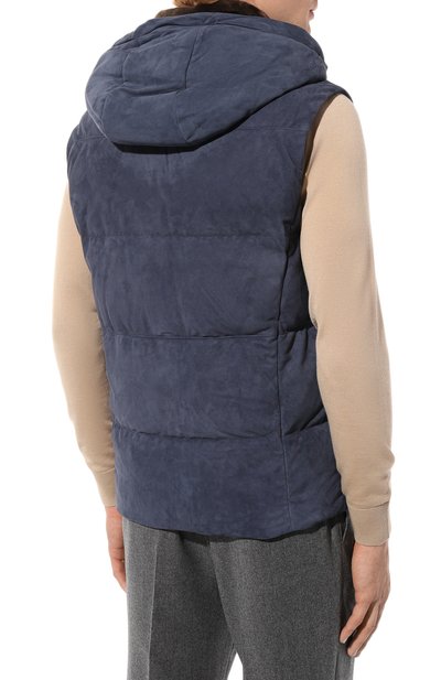 Пуховый жилет с отделкой из нутрии MVST, арт. 22538, фото 4