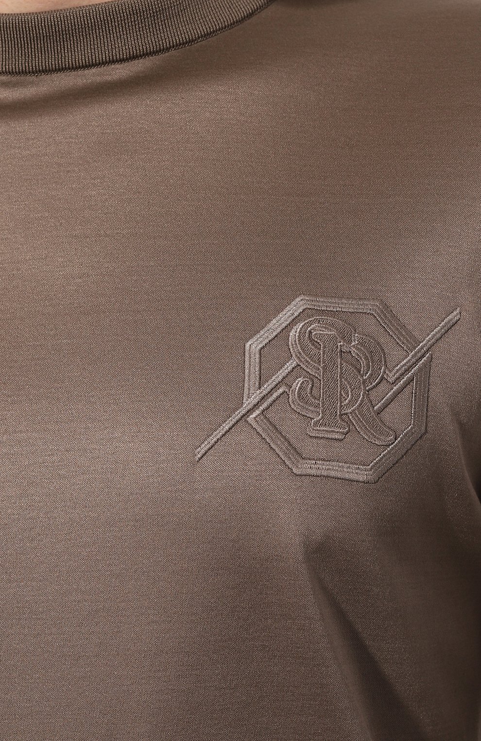 Хлопковый лонгслив STEFANO RICCI коричневого цвета по цене 63300 руб., арт. K101029G01/T23351, фото 5 Хлопковый лонгслив STEFANO RICCI, арт. K101029G01/T23351, фото 5