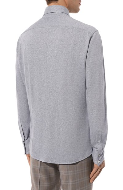 Рубашка изо льна и хлопка BRUNELLO CUCINELLI, арт. MW835B2269, фото 4