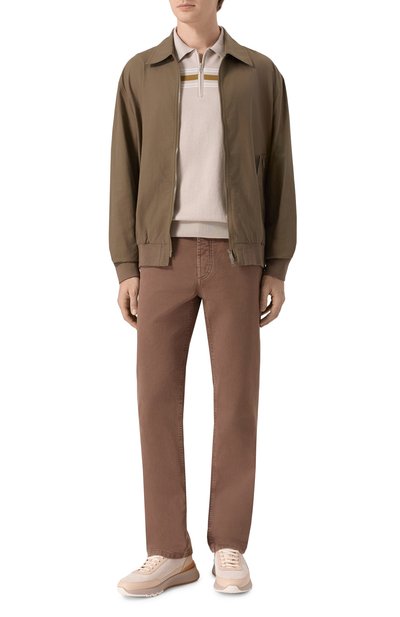 Мужская поло из хлопка и шелка ZILLI, арт. KZP002M0142V0C000