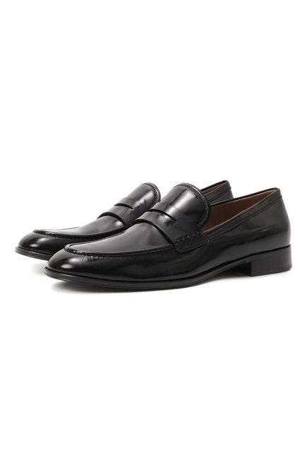 Мужские кожаные лоферы GIANVITO ROSSI черного цвета, арт. U25350.20CU0.NUINER0 | Фото 1 (Материал внутренний: Натуральная кожа; Нос: Не проставлено; Материал сплава: Проставлено; Материал внешний: Натуральная кожа)