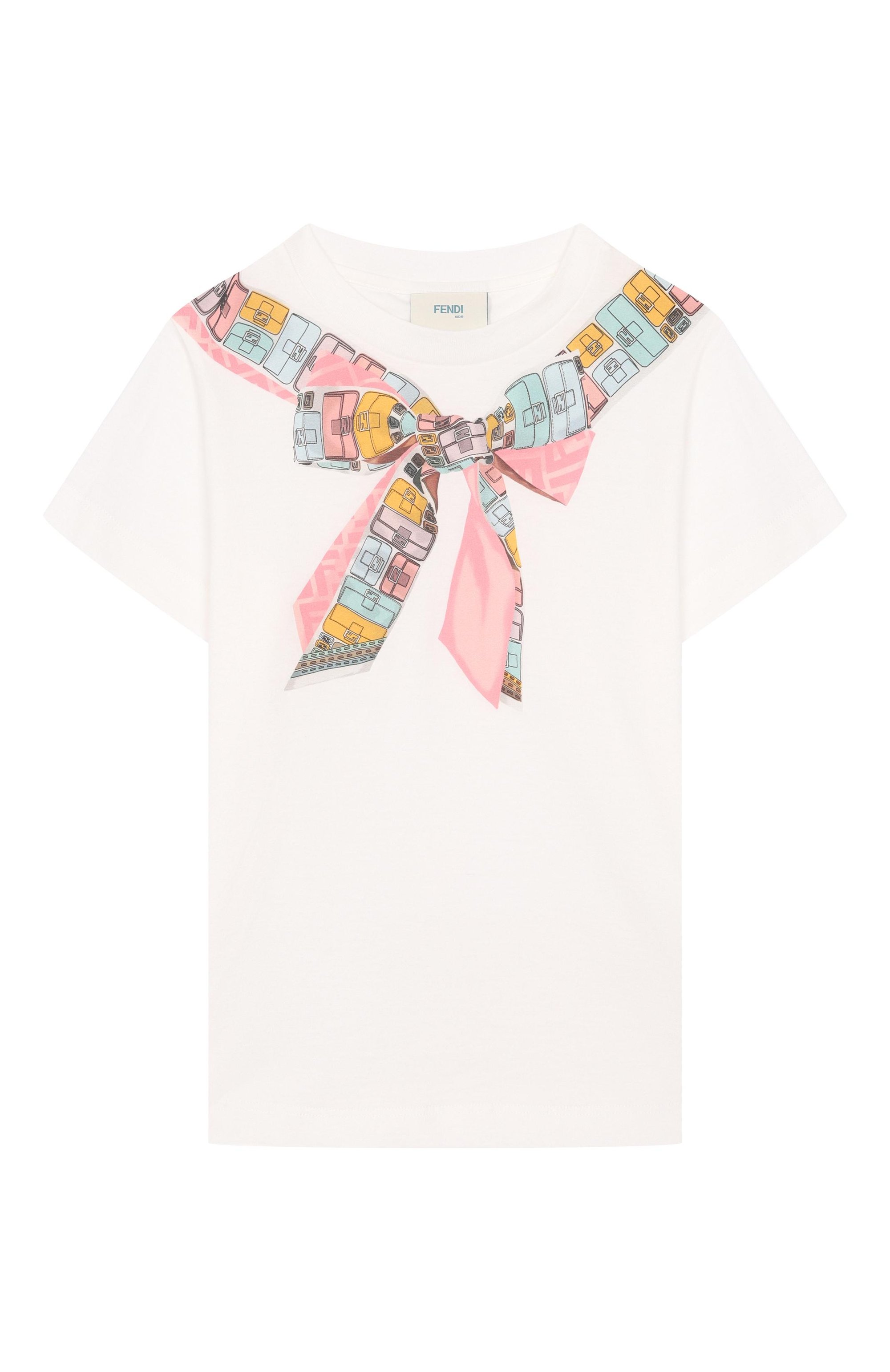 Хлопковая футболка FENDI, арт. JFI391/7AJ/8A-12+, фото 1