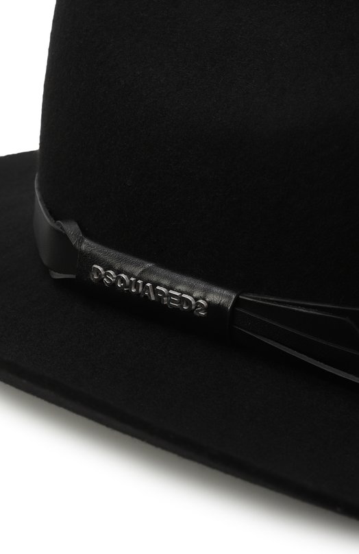 Шерстяная шляпа Dsquared2 HAW0102/30701427 Чёрный  HAW0102/30701427 Фото 3