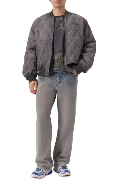 Бомбер DIESEL серого цвета по цене 48800 руб., арт. A21419/0IQAX, фото 2 Бомбер DIESEL, арт. A21419/0IQAX, фото 2