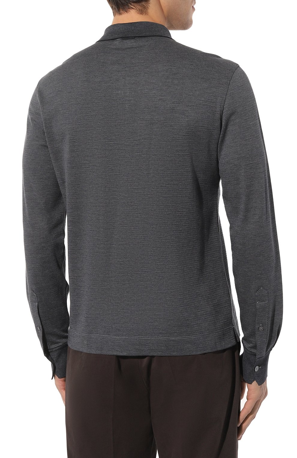 Поло из хлопка и шелка ZEGNA, арт. UC381A6/C748, фото 4