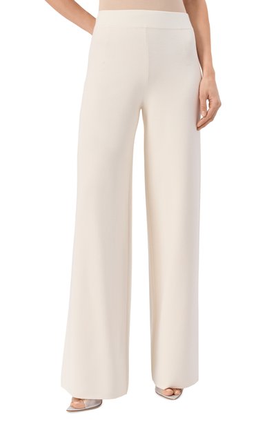 Брюки из вискозы MAX MARA STUDIO кремового цвета по цене 52200 руб., арт. MARZIA, фото 3 Брюки из вискозы MAX MARA STUDIO, арт. MARZIA, фото 3