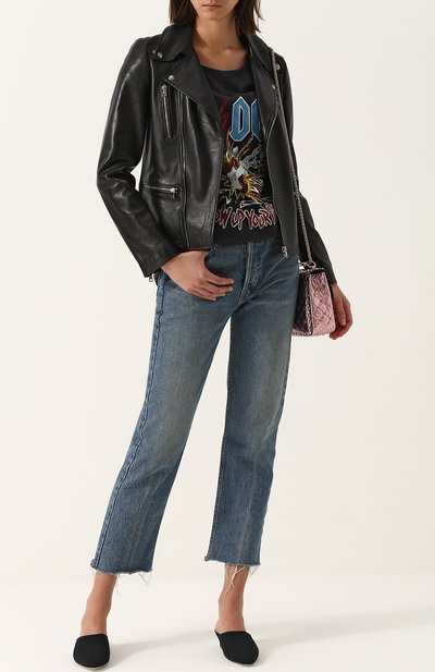 Хлопковая футболка свободного кроя с принтом GUCCI, арт. 492347/X3H43, фото 2