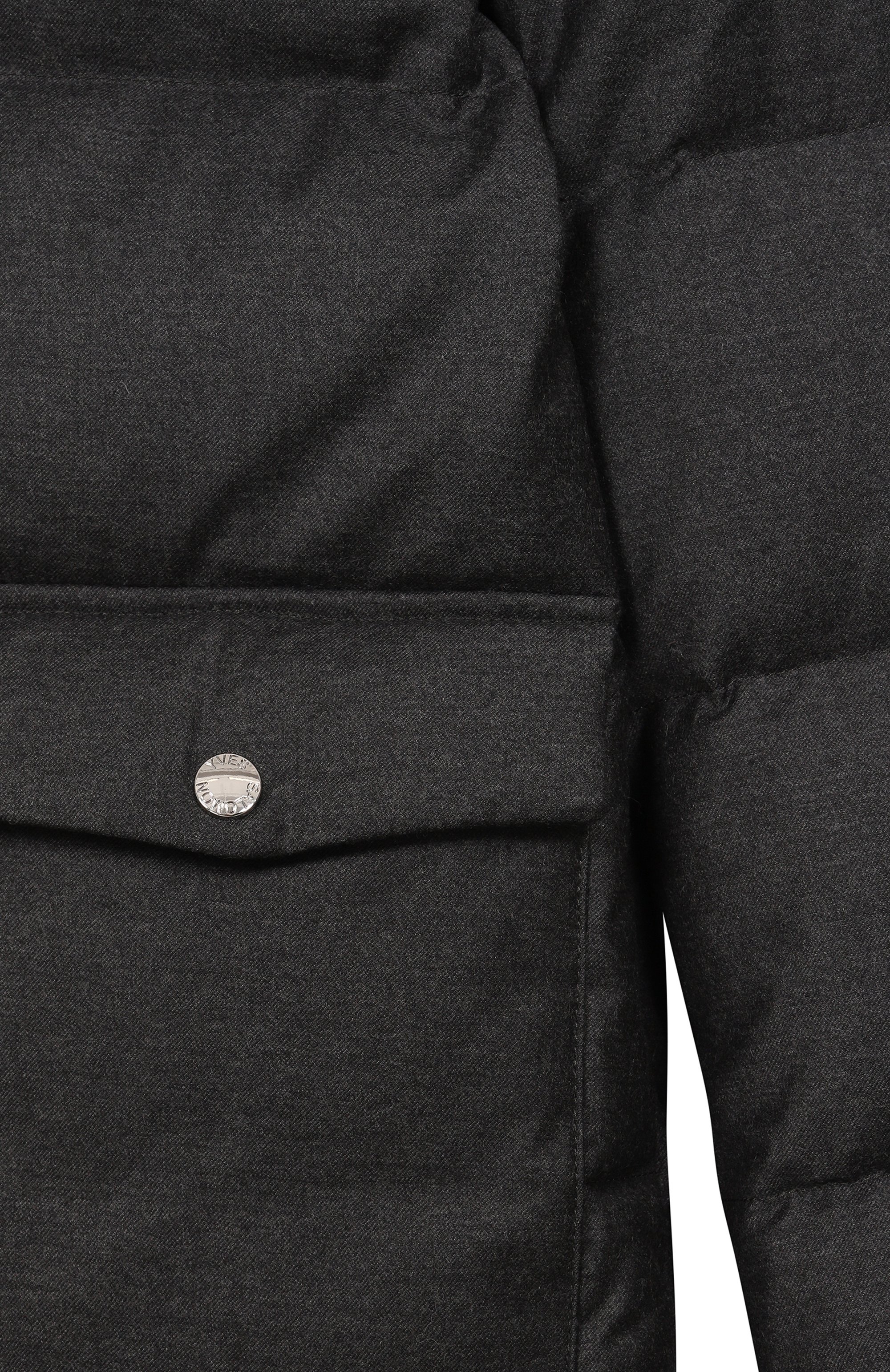 Пуховик YVES SALOMON ENFANT темно-серого цвета по цене 166000 руб., арт. 26WEV004XXW02W/12-14, фото 3 Пуховик YVES SALOMON ENFANT, арт. 26WEV004XXW02W/12-14, фото 3