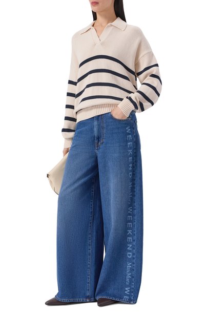 Джинсы WEEKEND MAX MARA синего цвета по цене 23650 руб., арт. WKDV0RTICE, фото 2 Джинсы WEEKEND MAX MARA, арт. WKDV0RTICE, фото 2