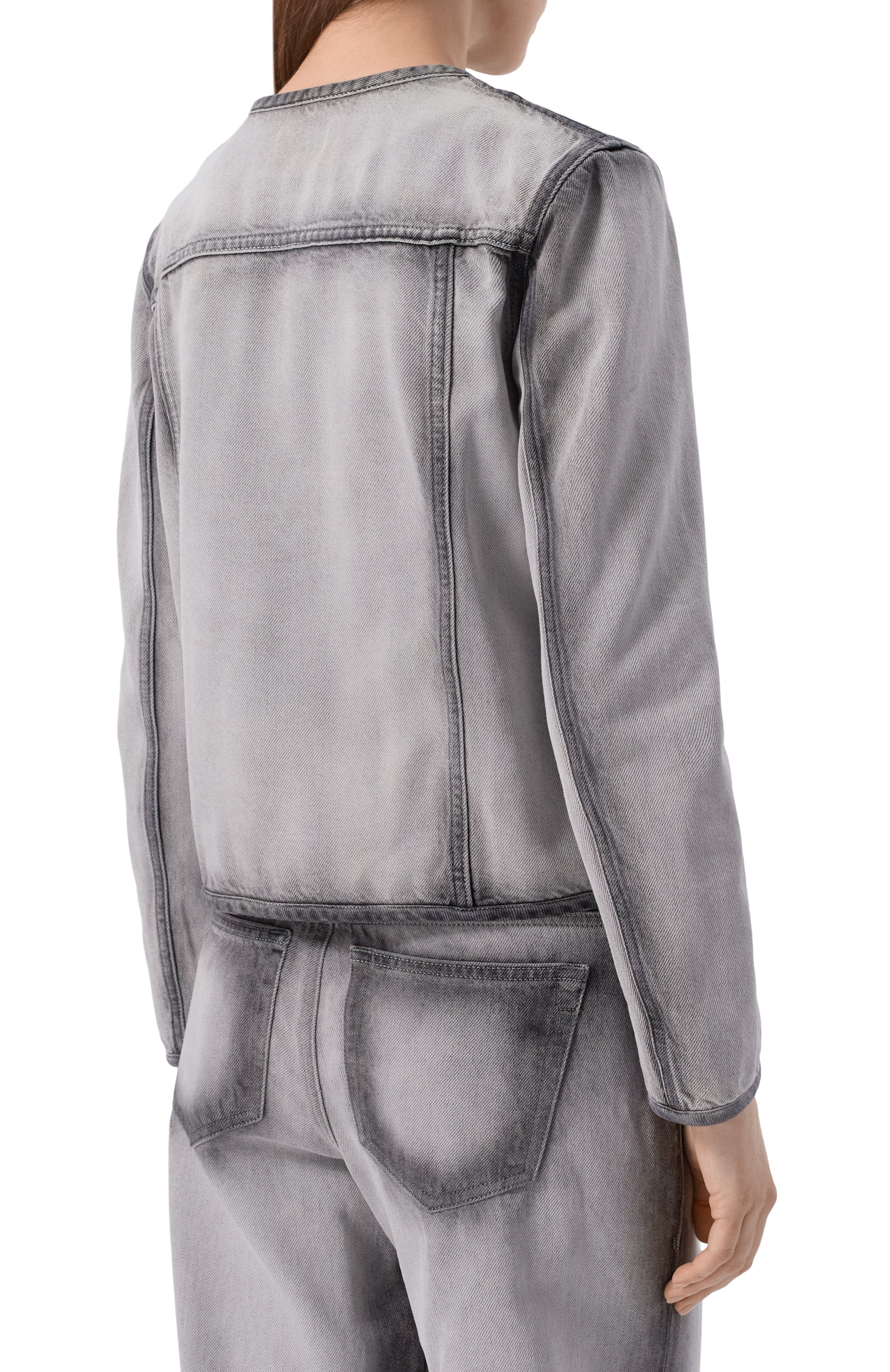 Джинсовая куртка DIESEL серого цвета по цене 46200 руб., арт. A23819/09P28, фото 4 Джинсовая куртка DIESEL, арт. A23819/09P28, фото 4