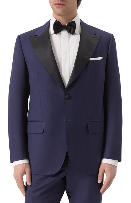 Мужской смокинг из шерст�и и шелка KITON, арт. UASM862K0614E17_60-66