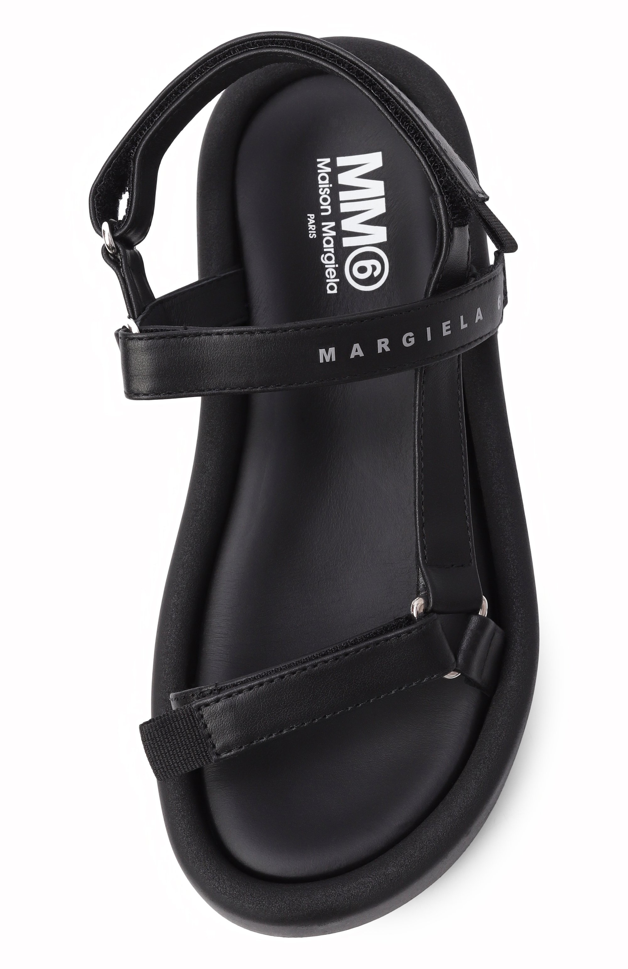 Кожаные сандалии MM6 черного цвета по цене 29500 руб., арт. 82390/VAR1, фото 4 Кожаные сандалии MM6, арт. 82390/VAR1, фото 4