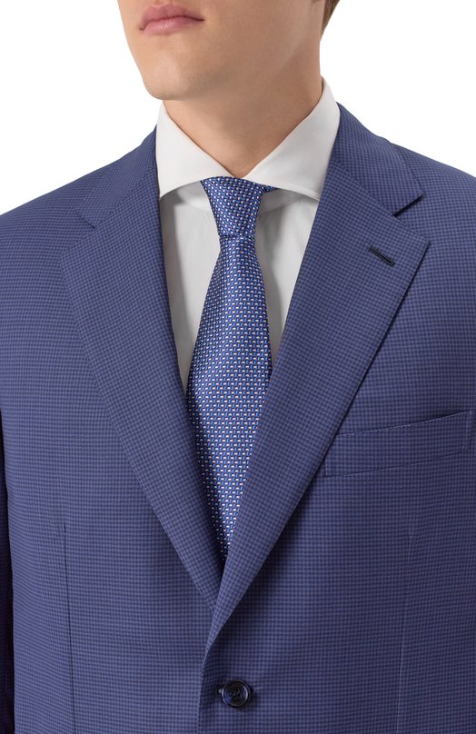 Шелковый галстук Kiton UCRVKLC06L1002 Синий  UCRVKLC06L1002 Фото 2