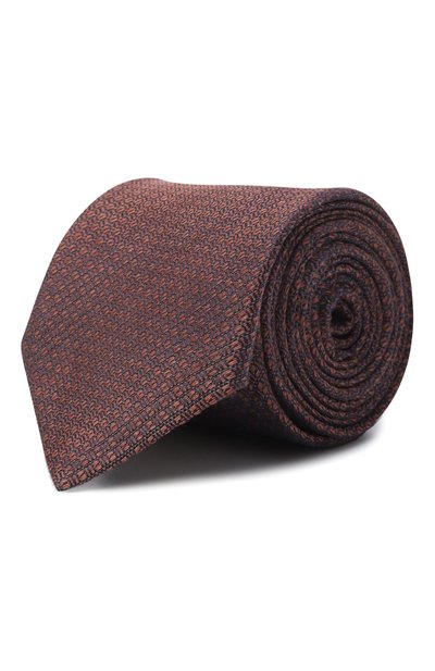 Мужской галстук из шелка и льна CANALI, арт. 18/HJ04540