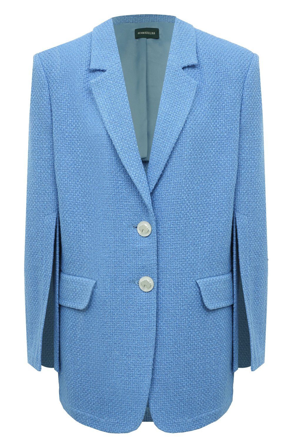 Жакет из хлопка и вискозы AKHMADULLINA синего цвета по цене 79900 руб., арт. 1123.2JT105/C420, фото 1 Жакет из хлопка и вискозы AKHMADULLINA, арт. 1123.2JT105/C420, фото 1