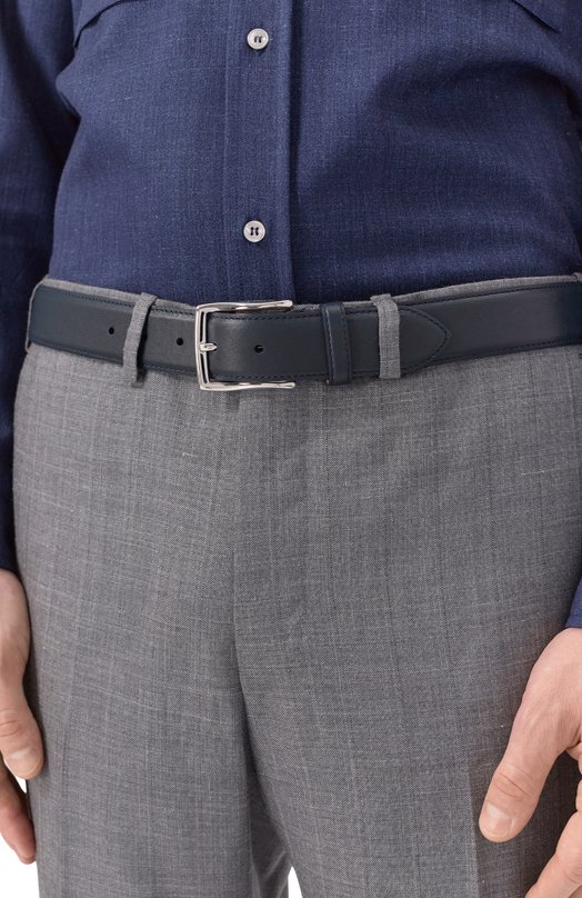 Кожаный ремень Corneliani 25V316-2520808 Синий  25V316-2520808 Фото 2