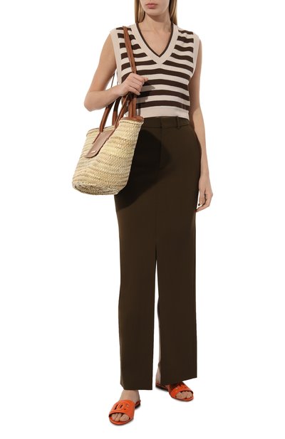 Кожаные шлепанцы bianca DOLCE & GABBANA, арт. CQ0436/AY329, фото 2