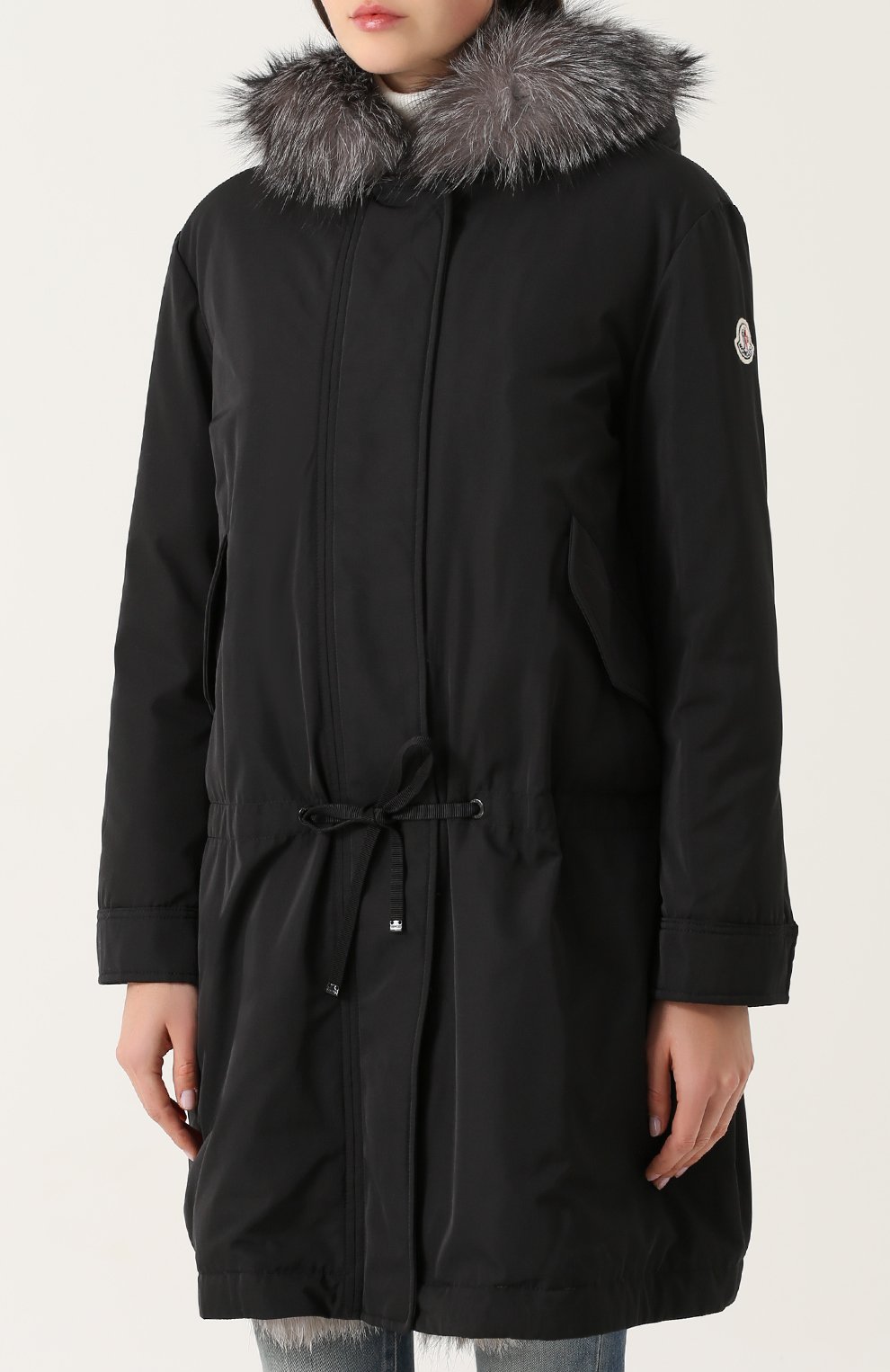 Пуховая парка с меховой отделкой MONCLER, арт. C2-093-49877-15-57136, фото 3