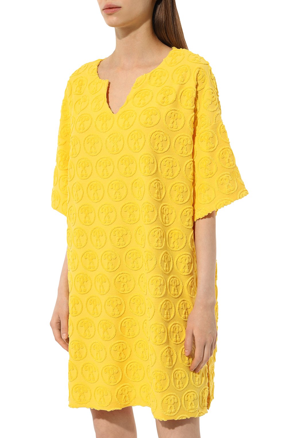 Хлопковая туника MOSCHINO желтого цвета по цене 24350 руб., арт. A1711/9406, фото 3 Хлопковая туника MOSCHINO, арт. A1711/9406, фото 3