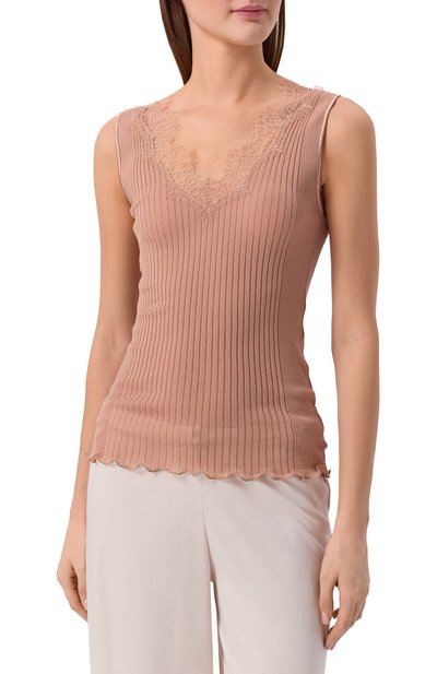 Хлопковый топ ZIMMERLI бежевого цвета по цене 23200 руб., арт. 207-2801, фото 3 Хлопковый топ ZIMMERLI, арт. 207-2801, фото 3