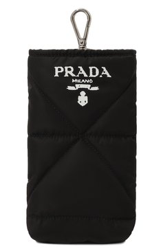 Текстильный чехол для iphone PRADA черного цвета, арт. 2ZT037-2DV4-F0002 | Фото 1 (Материал: Текстиль; Региональные ограничения белый список (Axapta Mercury): Не проставлено; Материал сплава: Проставлено; Нос: Не проставлено)