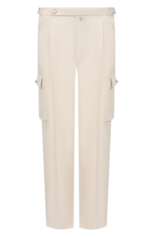 Брюки-карго из хлопка и кашемира Kiton UP0005K0611H Кремовый UP0005K0611H