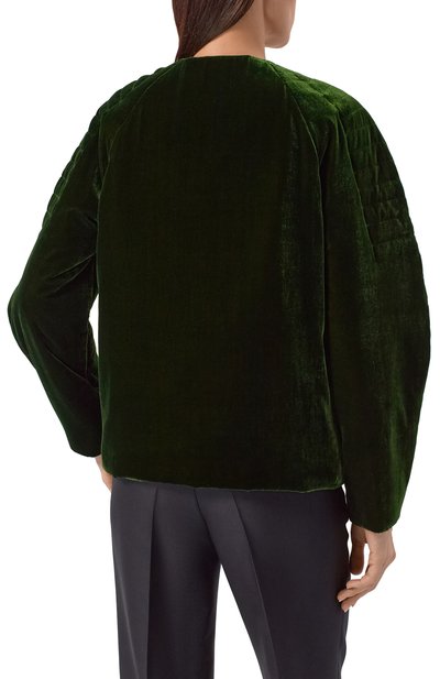 Бархатная куртка AKHMADULLINA зеленого цвета по цене 159900 руб., арт. 1226.2K120/V501, фото 4 Бархатная куртка AKHMADULLINA, арт. 1226.2K120/V501, фото 4