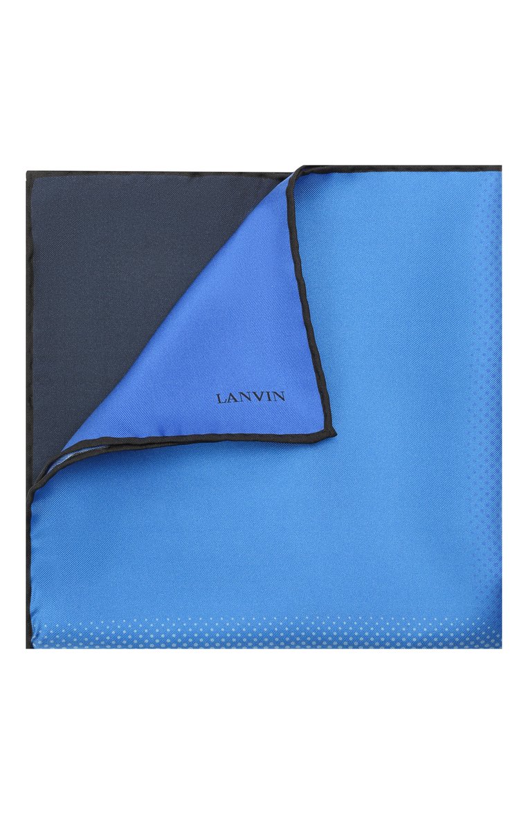 Мужской шелковый платок LANVIN синего цвета, арт. 2809/HANDKERCHIEF | Фото 1 (Материал: Шелк, Текстиль; Нос: Не проставлено)