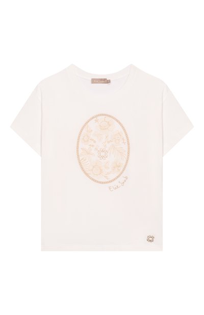 Хлопковая футболка ELIE SAAB JUNIOR, арт. EFTS024/TS0059