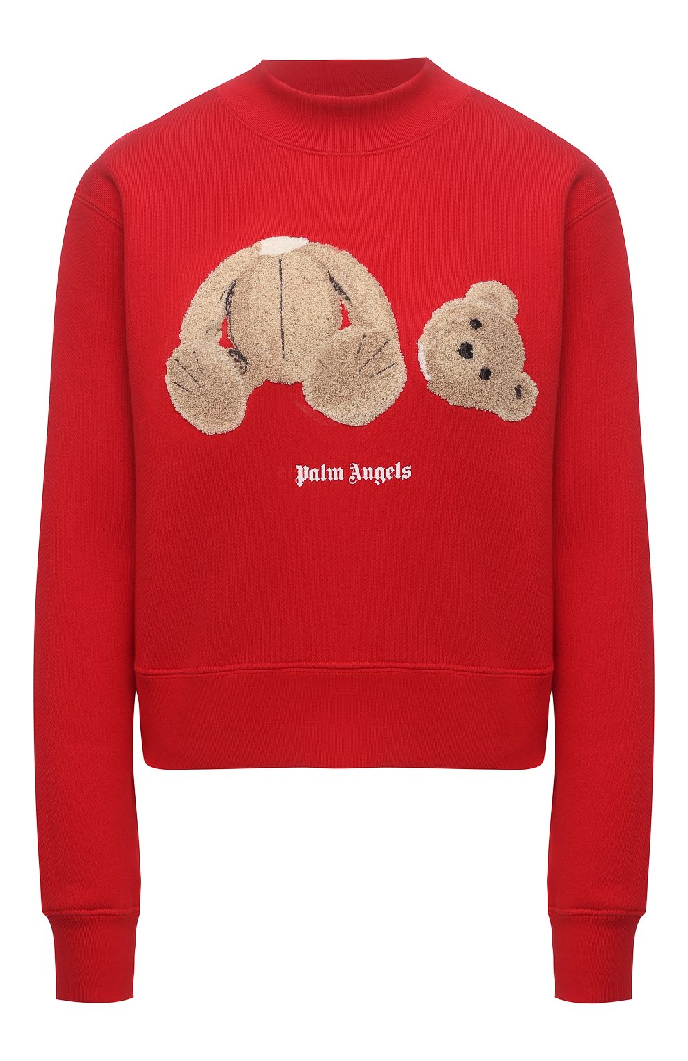 Хлопковый свитшот PALM ANGELS красного цвета по цене 65850 руб., арт. PWBA016S21FLE0012560, фото 1 Хлопковый свитшот PALM ANGELS, арт. PWBA016S21FLE0012560, фото 1