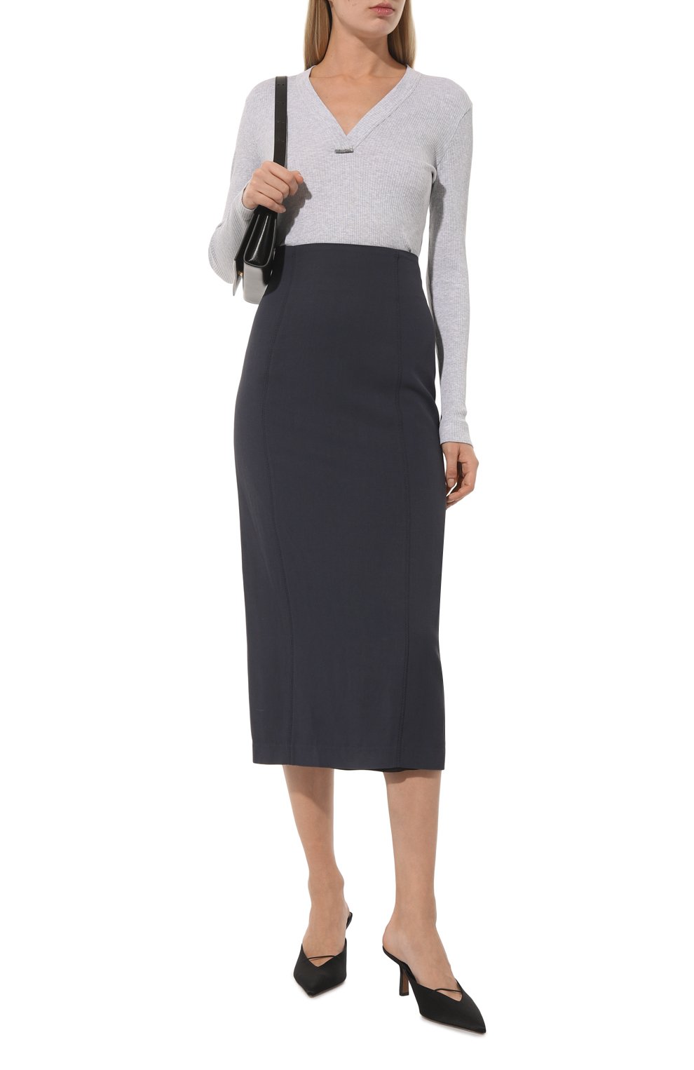 Юбка из вискозы и льна BRUNELLO CUCINELLI, арт. MH579B1317, фото 2