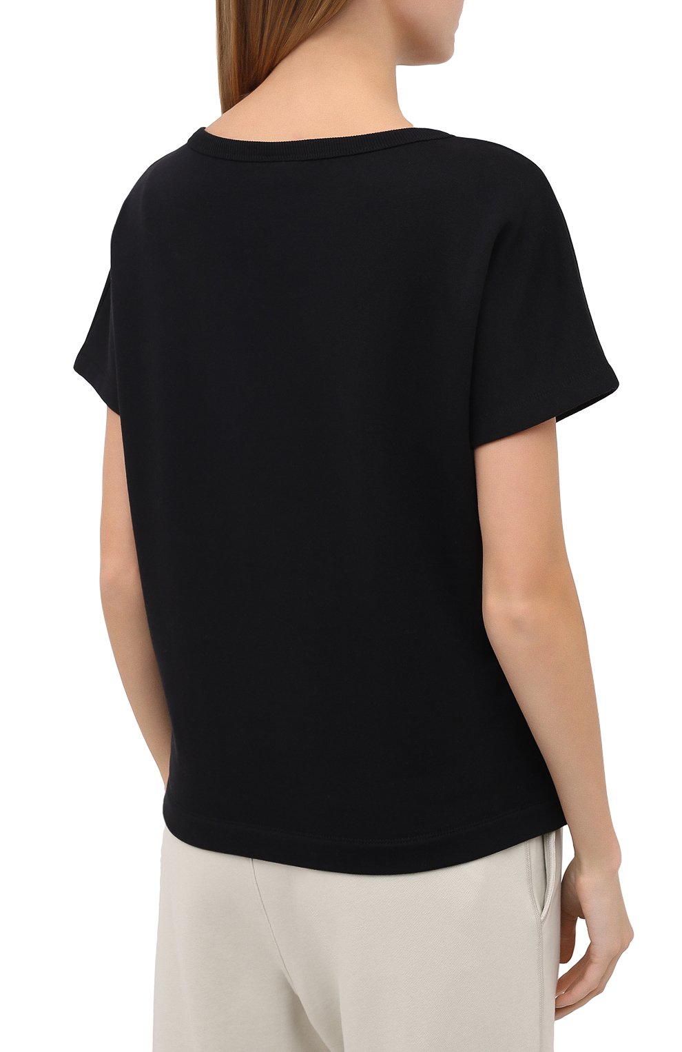 Хлопковая футболка DRIES VAN NOTEN черного цвета по цене 13550 руб., арт. 202-11186-1620, фото 4 Хлопковая футболка DRIES VAN NOTEN, арт. 202-11186-1620, фото 4