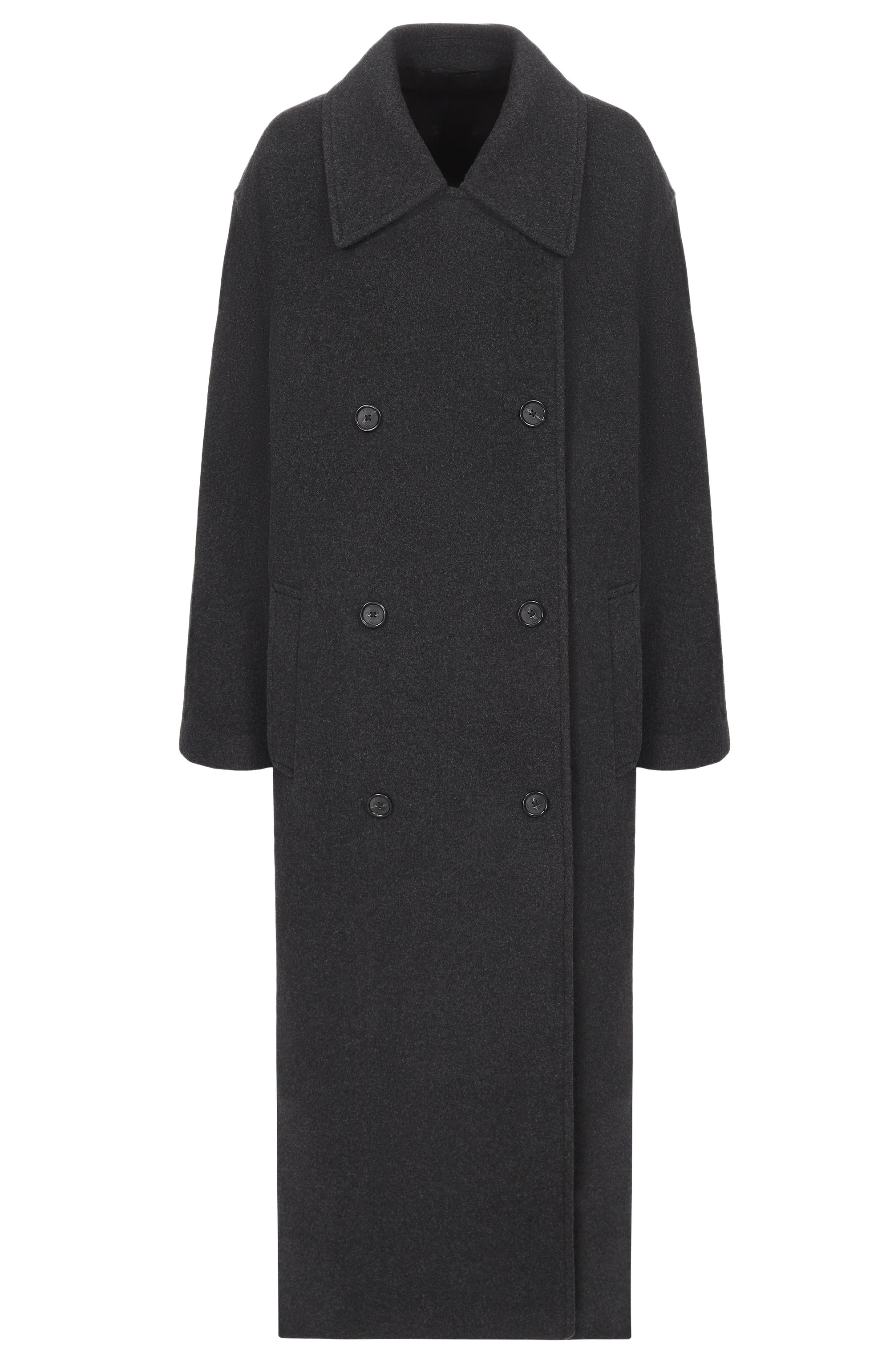 Пальто из шерсти и кашемира TOTEME серого цвета по цене 185000 руб., арт. 254-WR00231-FB0532, фото 1 Пальто из шерсти и кашемира TOTEME, арт. 254-WR00231-FB0532, фото 1