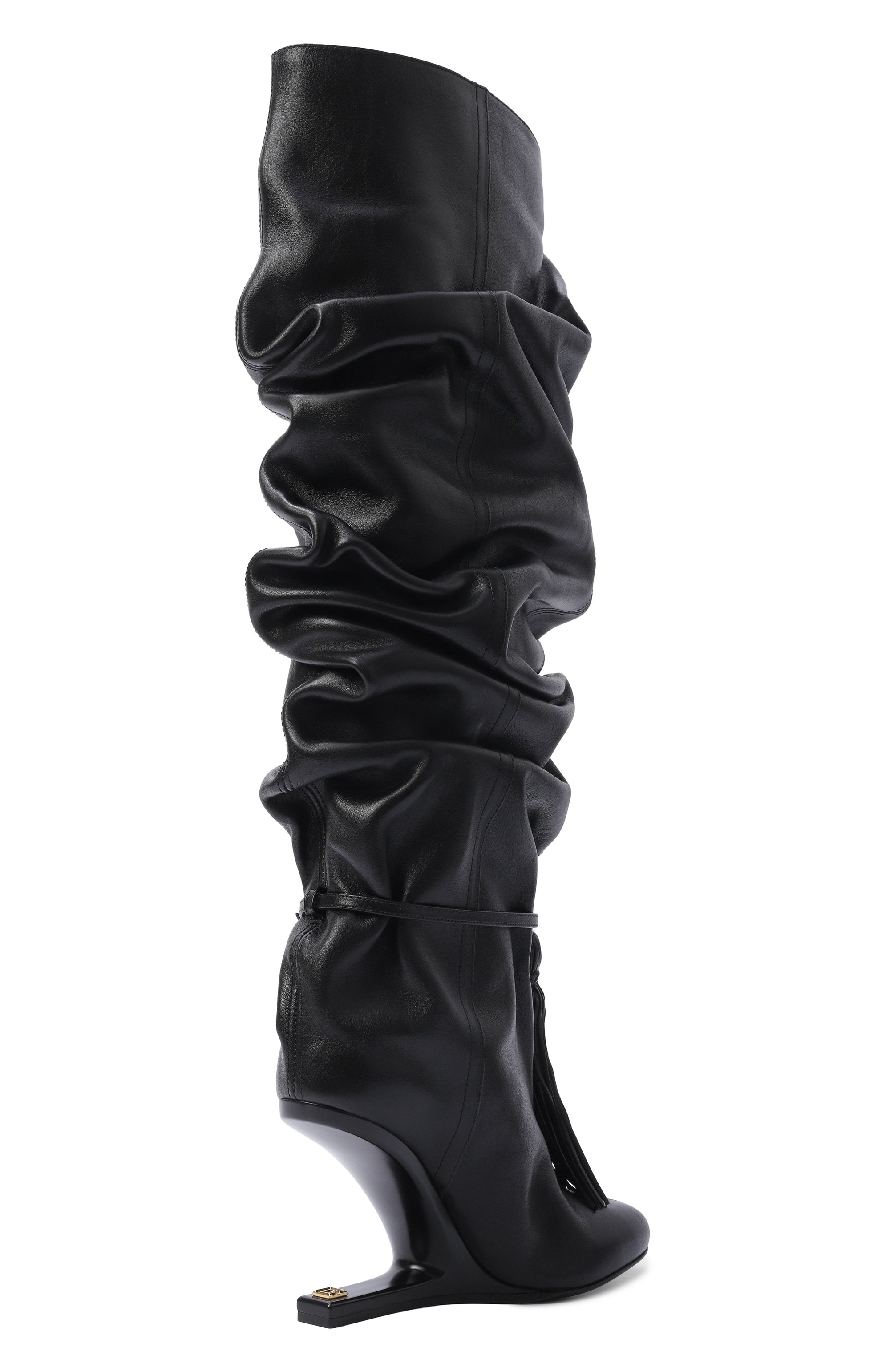 Кожаные сапоги no wedge 95 BALMAIN, арт. HN1TB288/LSDX, фото 5