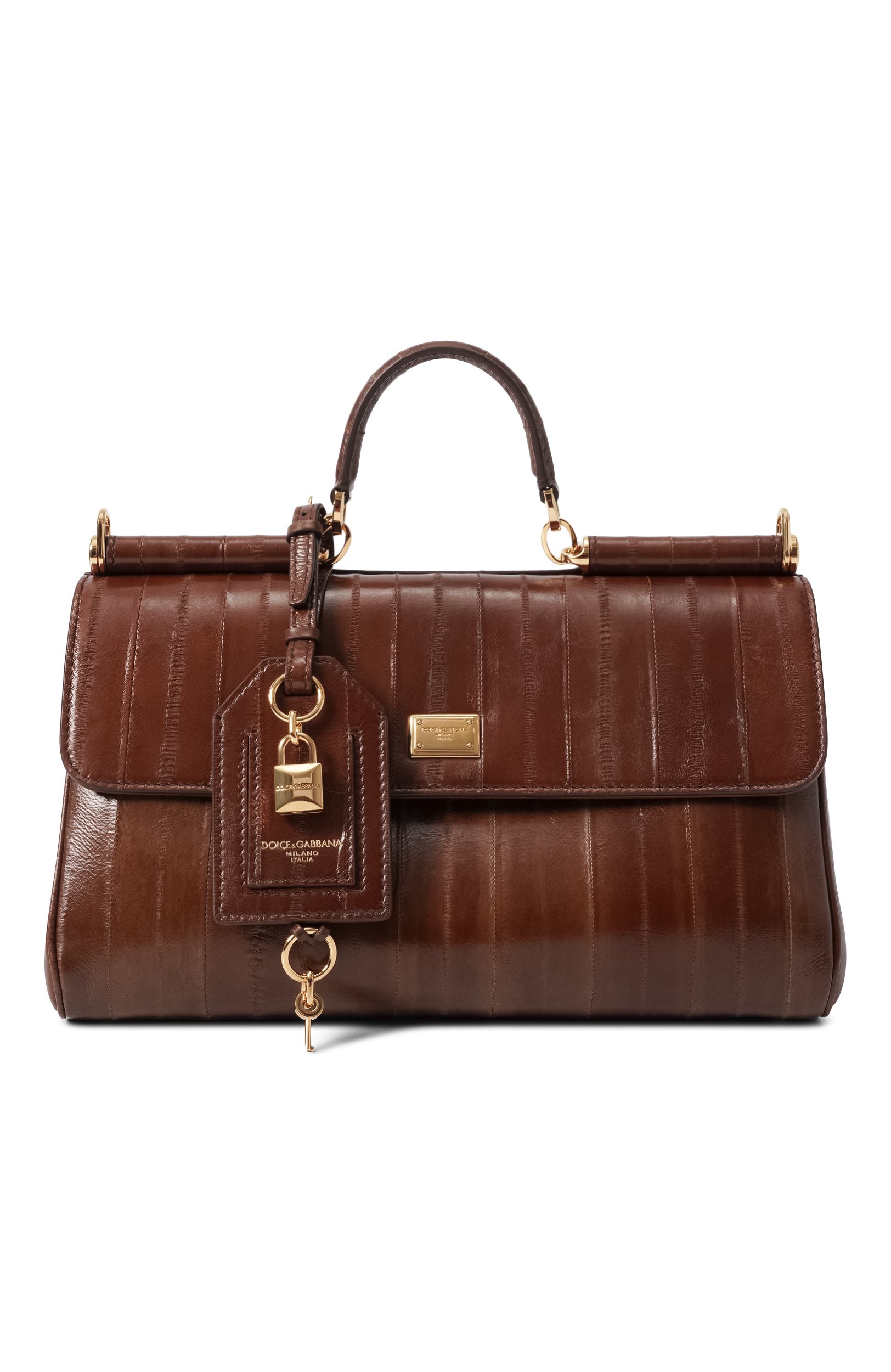 Сумка my sicily из кожи миксины DOLCE & GABBANA коричневого цвета по цене 478000 руб., арт. BB7782/B8291, фото 1 Сумка my sicily из кожи миксины DOLCE & GABBANA, арт. BB7782/B8291, фото 1