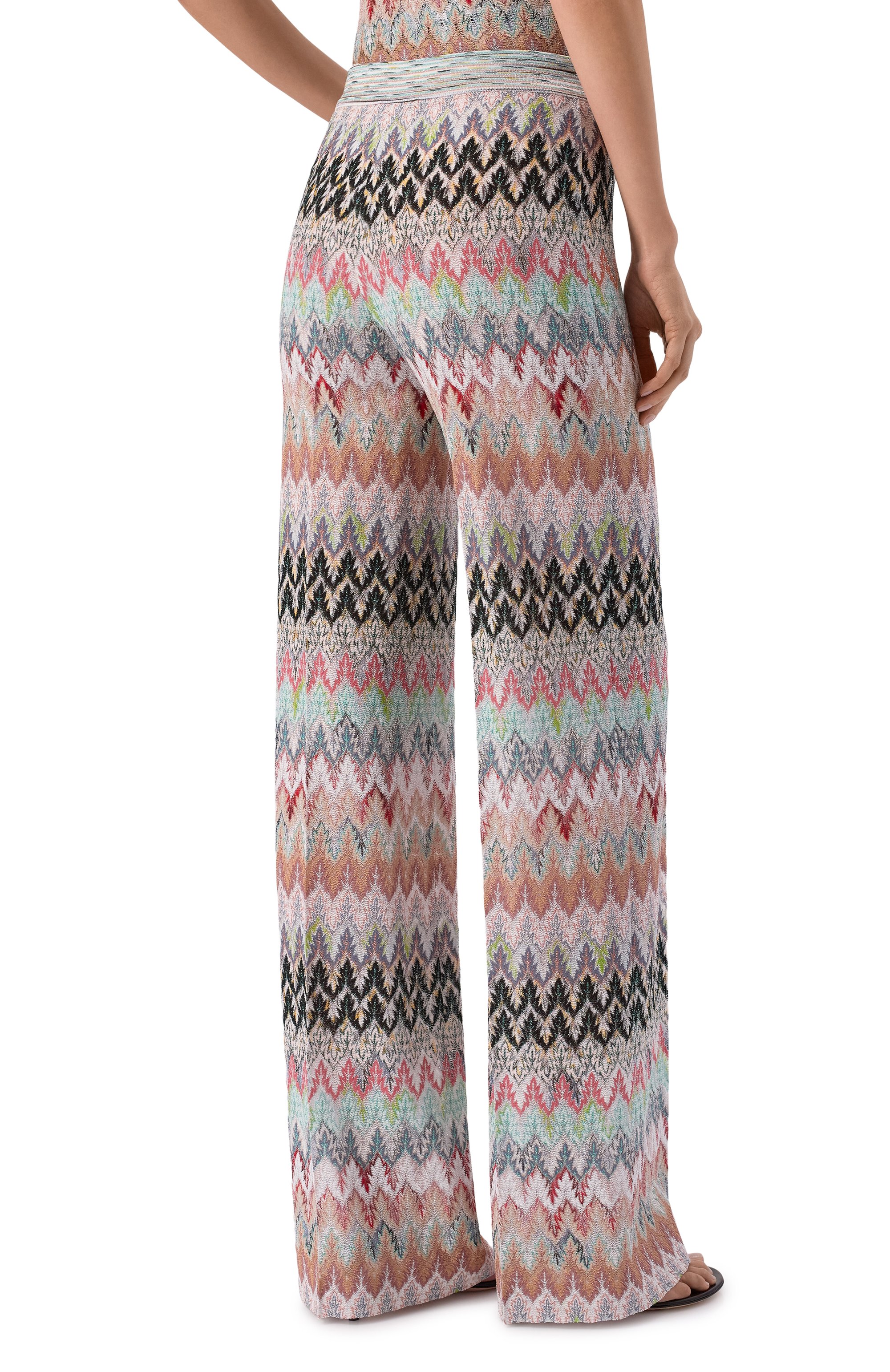 Брюки из вискозы и хлопка MISSONI разноцветного цвета по цене 136000 руб., арт. DS26SI09/BR014Z, фото 4 Брюки из вискозы и хлопка MISSONI, арт. DS26SI09/BR014Z, фото 4