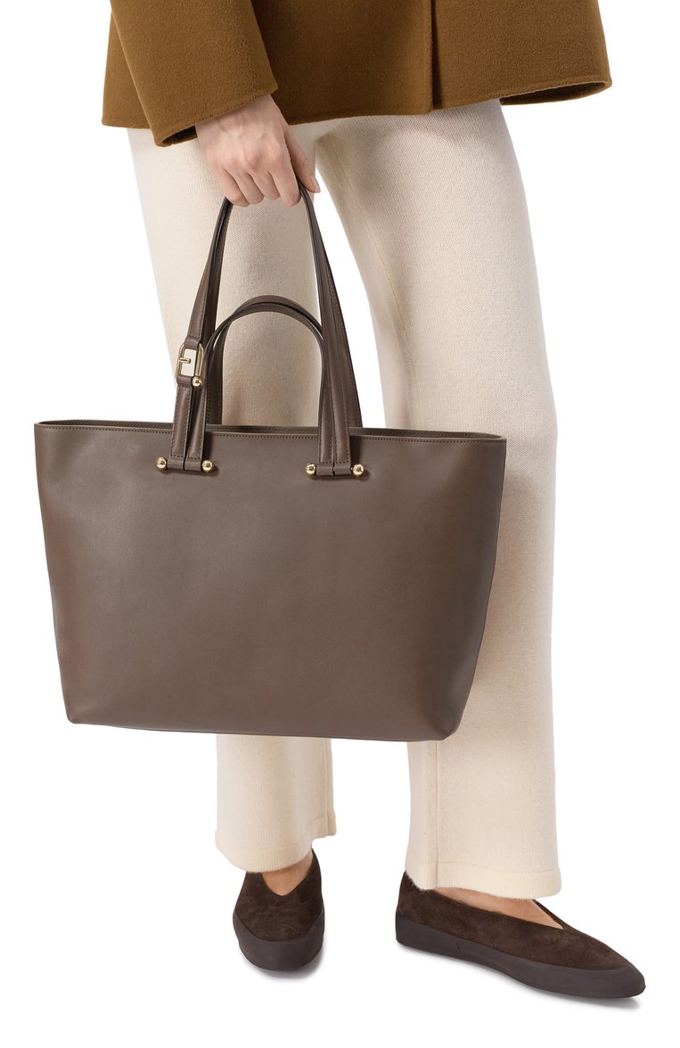 Женская сумка-тоут furla duetto large FURLA хаки цвета, арт. WB01453/BX3169 | Фото 2 (Материал сплава: Проставлено; Размер: large; Драгоценные камни: Проставлено; Материал: Натуральная кожа)
