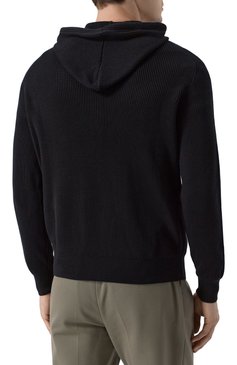 Мужской хлопковый кардиган BRUNELLO CUCINELLI черного цвета, арт. M29200416G | Фото 4 (Рукава: Длинные; Материал сплава: Проставлено; Драгоценные камни: Проставлено; Длина (для топов): Стандартные; Мужское Кросс-КТ: Кардиган-одежда; Стили: Кэжуэл; Материал внешний: Хлопок)