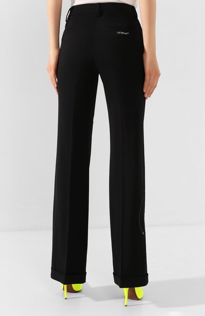 Брюки из вискозы OFF-WHITE черного цвета по цене 62300 руб., арт. 0WCA102S20FAB0041000, фото 4 Брюки из вискозы OFF-WHITE, арт. 0WCA102S20FAB0041000, фото 4