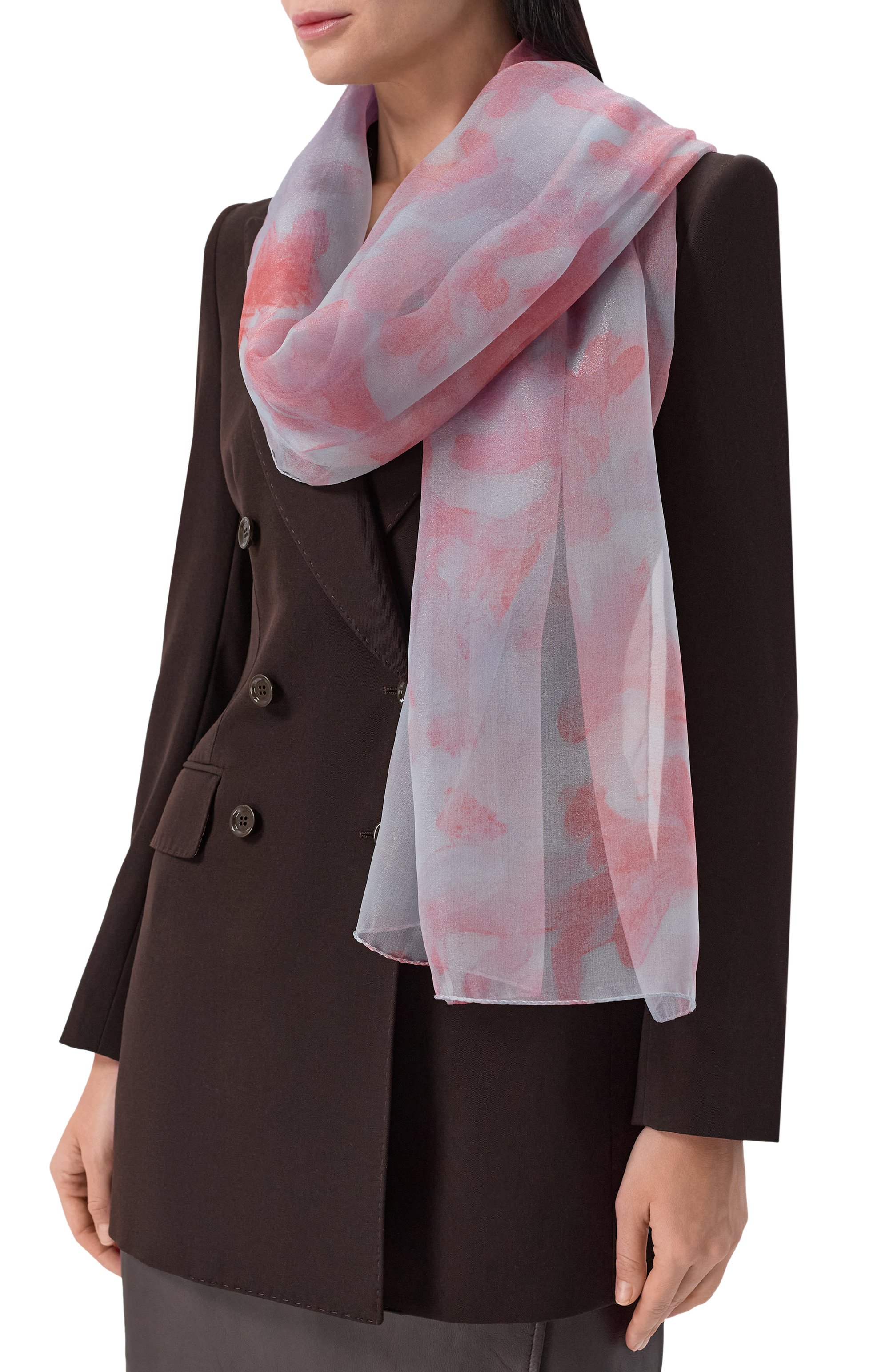 Шелковый палантин GIORGIO ARMANI, арт. GW003050/AF24600, фото 2