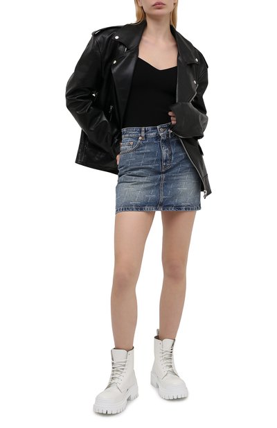 Джинсовая юбка BALENCIAGA синего цвета по цене 55950 руб., арт. 641518/TJW53, фото 2 Джинсовая юбка BALENCIAGA, арт. 641518/TJW53, фото 2