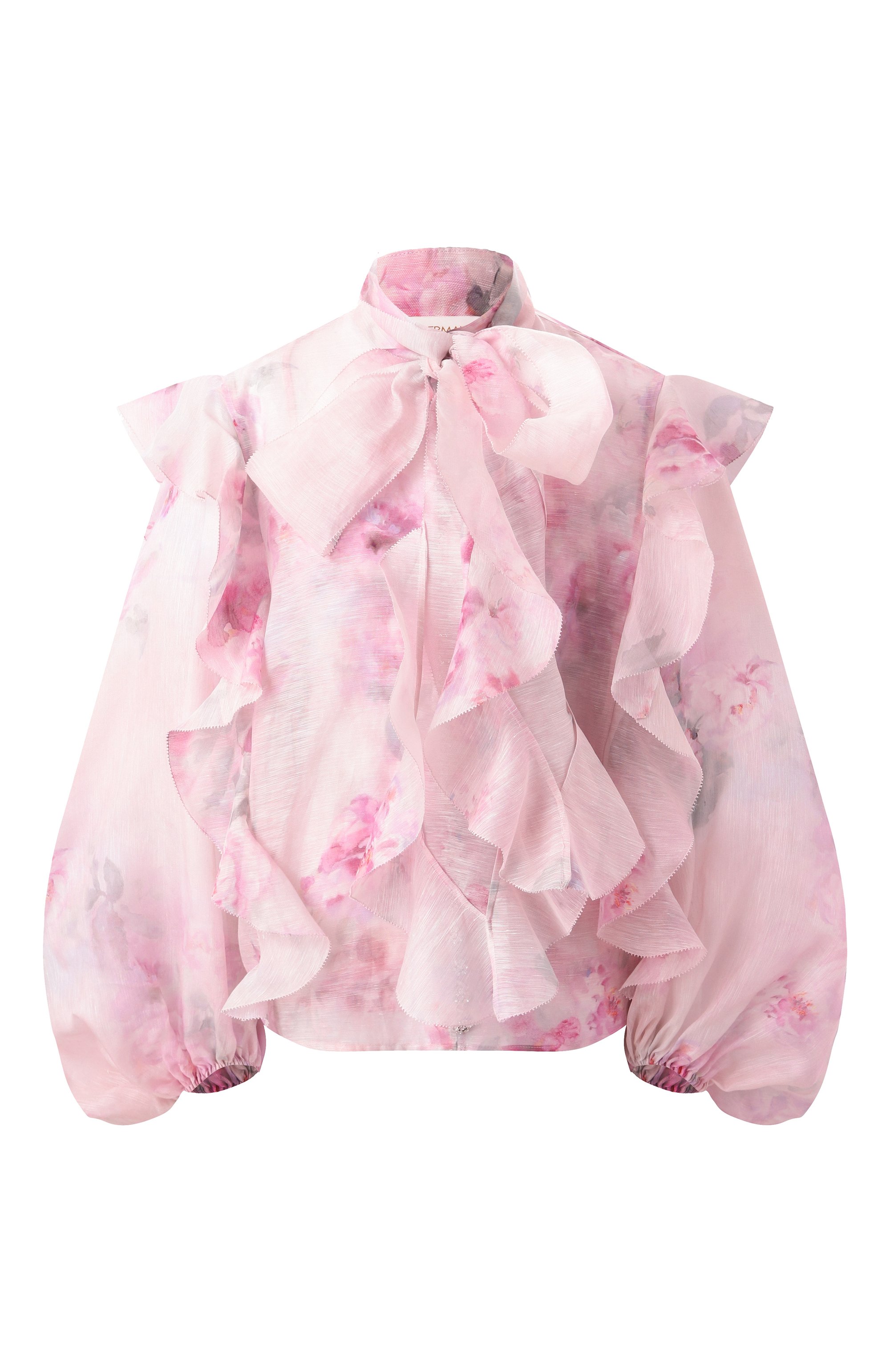 Блузка изо льна и шелка ZIMMERMANN розового цвета по цене 176000 руб., арт. 2856TR251, фото 1 Блузка изо льна и шелка ZIMMERMANN, арт. 2856TR251, фото 1