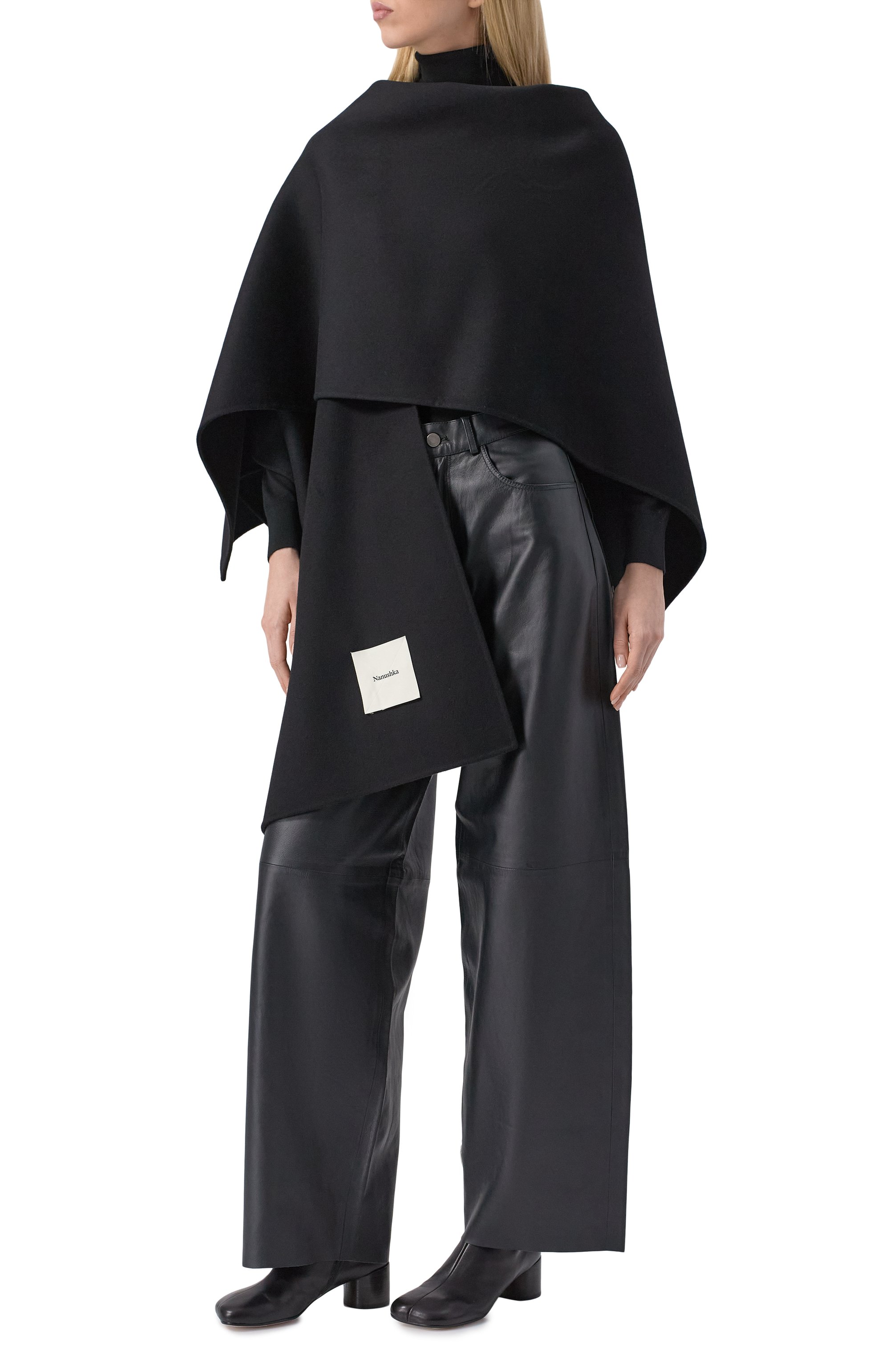 Пончо из шерсти и шелка NANUSHKA, арт. NW24CRSC00399, фото 2