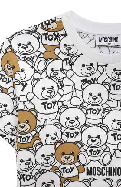 Хлопковая футболка MOSCHINO, арт. HUM04G/LAB84/10A-14A, фото 3