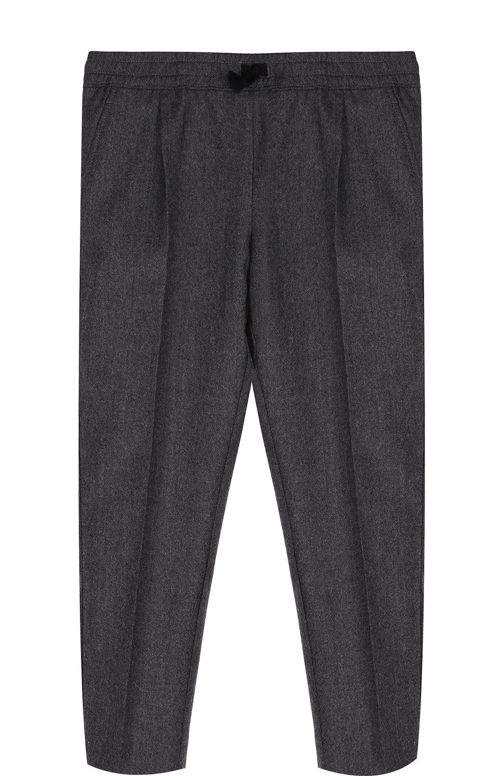 Брюки из шерсти и кашемира на кулиске GUCCI серого цвета по цене 39950 руб., арт. 475451/XBB59, фото 1 Брюки из шерсти и кашемира на кулиске GUCCI, арт. 475451/XBB59, фото 1