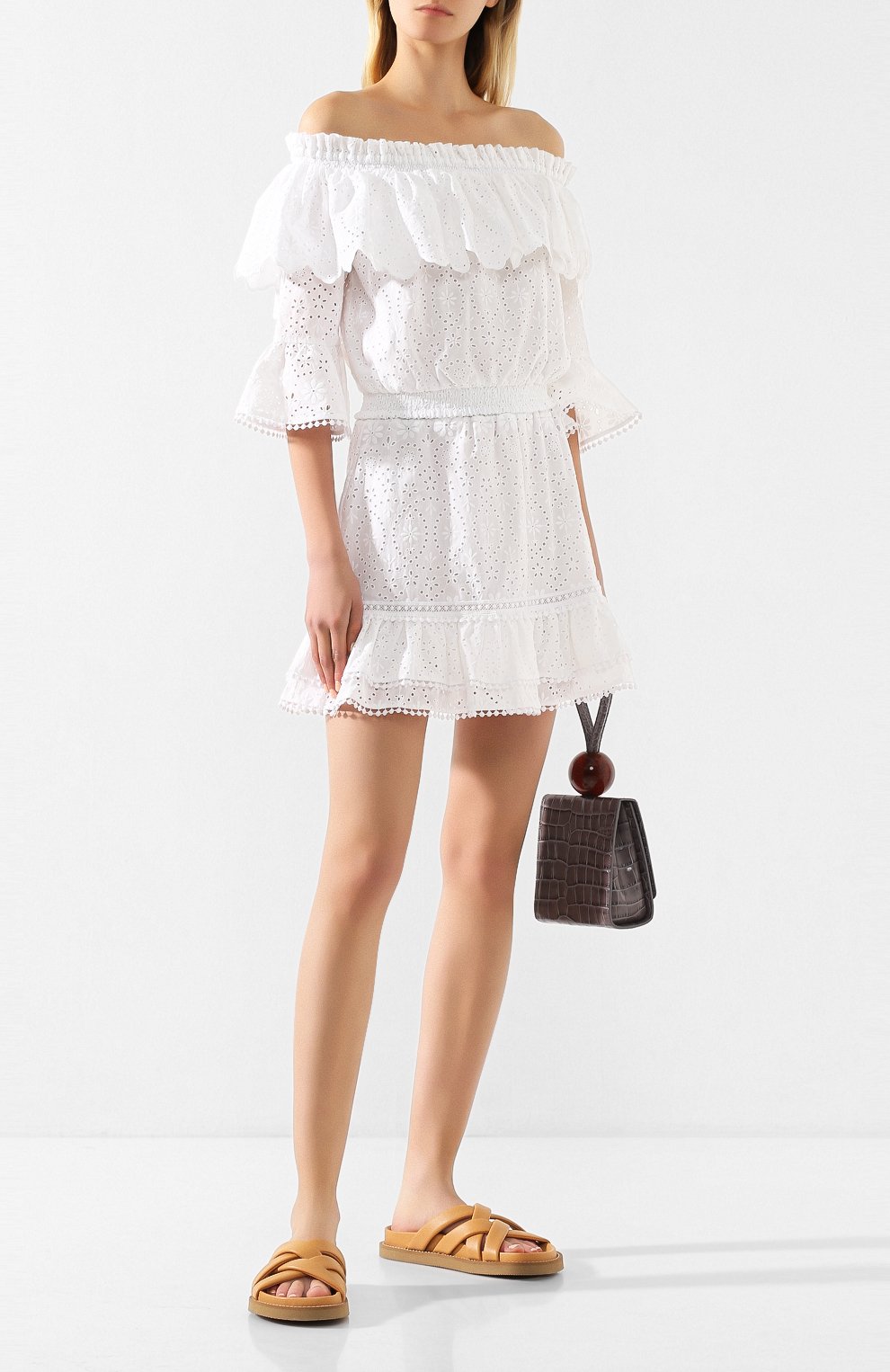 Хлопковый топ CHARO RUIZ IBIZA белого цвета по цене 33050 руб., арт. 202101, фото 2 Хлопковый топ CHARO RUIZ IBIZA, арт. 202101, фото 2