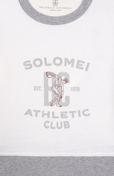 Свитшот из хлопка и льна BRUNELLO CUCINELLI, арт. BR831E502C, фото 3