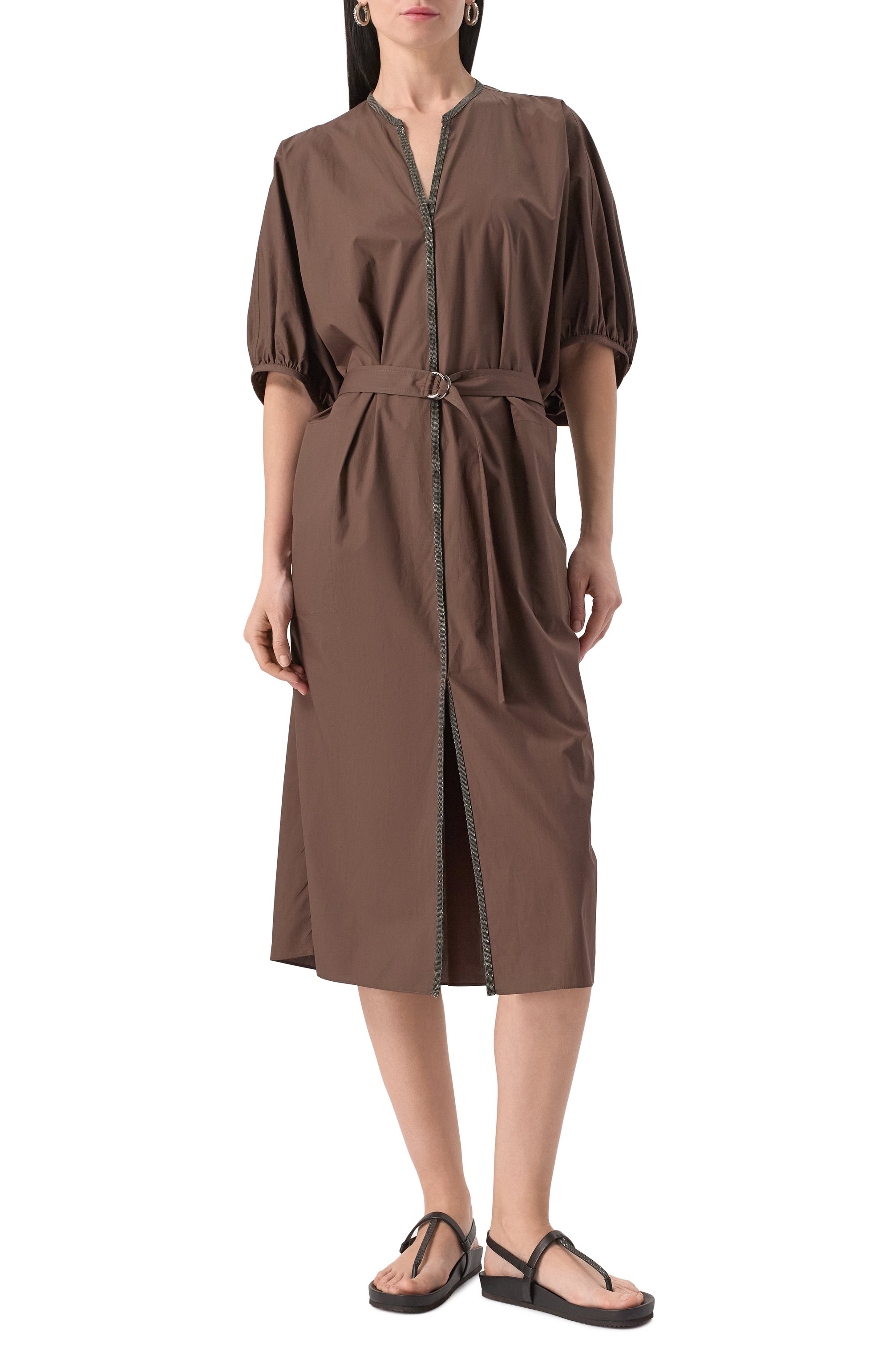 Хлопковое платье BRUNELLO CUCINELLI, арт. M0H93AHB81, фото 3