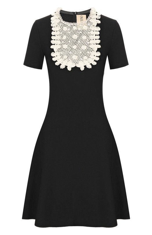 Платье из вискозы Valentino 8B3KD14S/A1Q Чёрный 8B3KD14S/A1Q